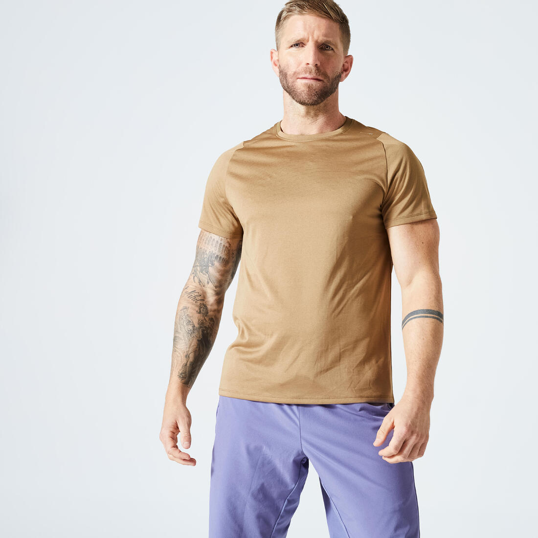 Men's Fitness Breathable Regular-Fit Crew Neck T-Shirt