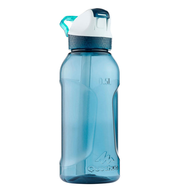 Hiking flask. Tritan 900 instant cap with 0.5 litre pipette - petrol blue