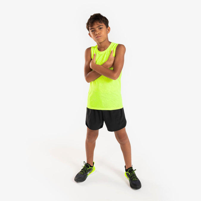 





Kid's KIPRUN DRY+ 900 running shorts - black and neon yellow, photo 1 of 11