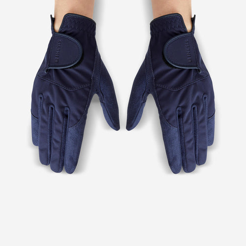 





Women’s rain golf gloves, RW navy blue