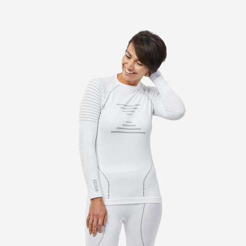 





Women's Warm, Comfortable Seamless Thermal Skiing Base Layer Top BL900 - White