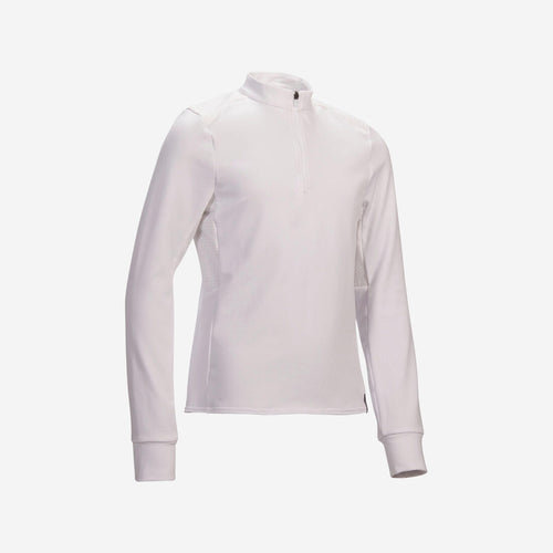 





Kids' Horse Riding Long-Sleeved Warm Competition Polo 500 - White