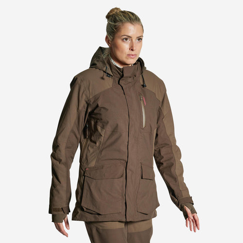 





WOMEN’S WATERPROOF DURABLE HUNTING TROUSERS 500 - BROWN