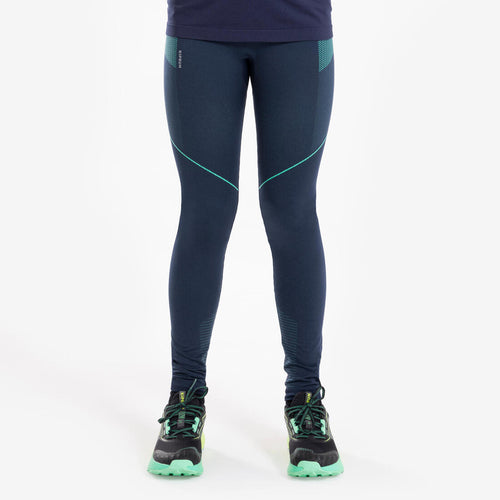 





KIPRUN CARE 500 Children's Running Seamless Leggings -Navy green