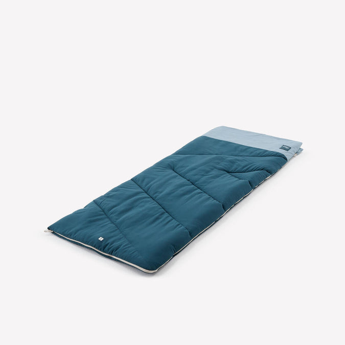 





COTTON SLEEPING BAG FOR CAMPING - ULTIMCOMFORT 10° COTTON BLUE, photo 1 of 5