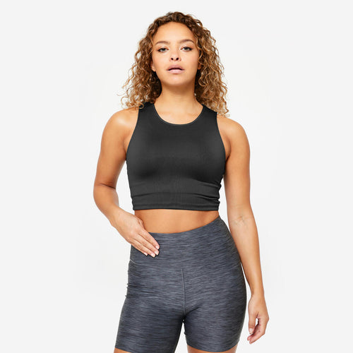 





Women's Fitness Cropped Tank Top - Black