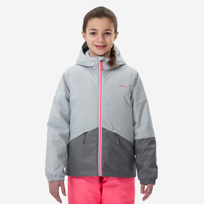 





KIDS’ WARM AND WATERPROOF SKI JACKET   - 100 - GREY, photo 1 of 10