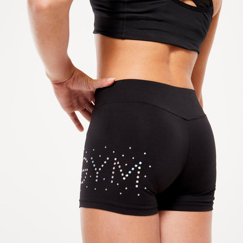 





Girls' Gym Shorts - Black Glitter