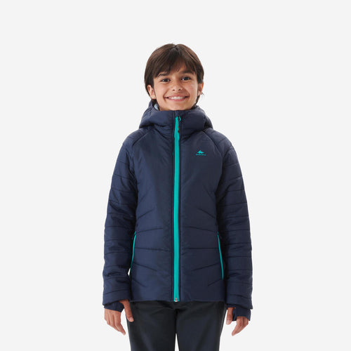 





KIDS’ PADDED HIKING JACKET AGES 7-15 - HYBRID - NAVY BLUE