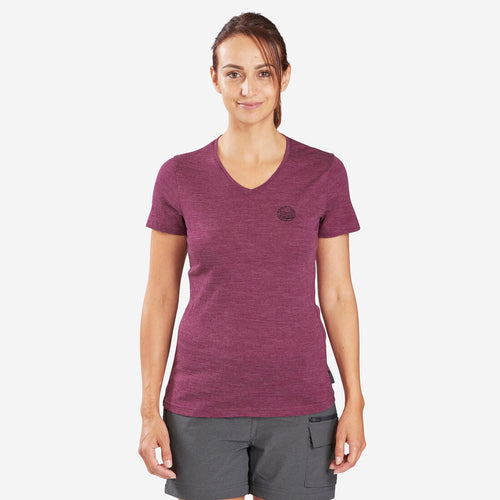 





Women's Travel Trekking Merino Wool Short-Sleeved T-Shirt - TRAVEL 500