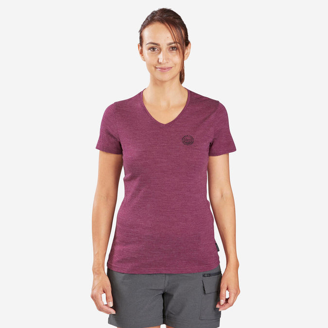 





Women's Travel Trekking Merino Wool Short-Sleeved T-Shirt - TRAVEL 500, photo 1 of 6