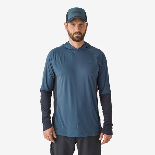 





Fishing anti-UV T-shirt 500 with hood blue