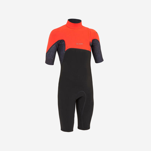 





Kid’s Surfing Neoprene Shorty 900 1.5 mm - Black Red