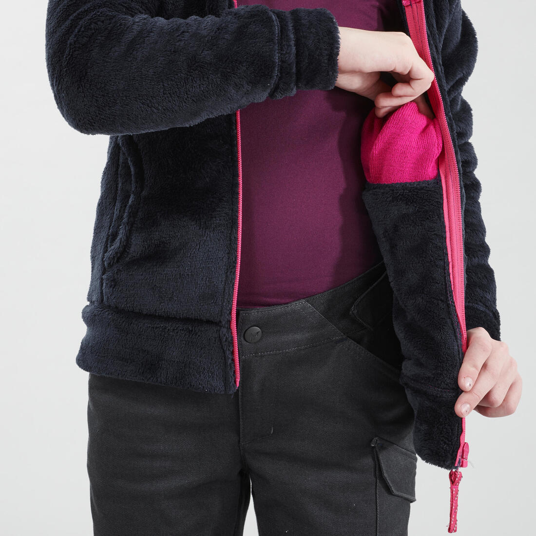 Kids’ Warm Hiking Fleece Jacket - MH500 Aged 7-15