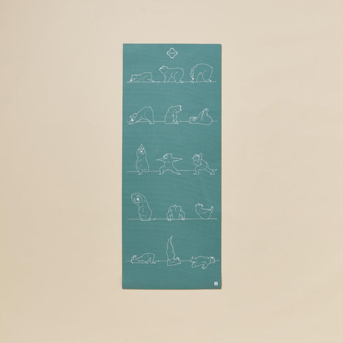 





Kids' Yoga Mat 150 cm ⨯ 60 cm ⨯ 5 mm - Khaki Bear