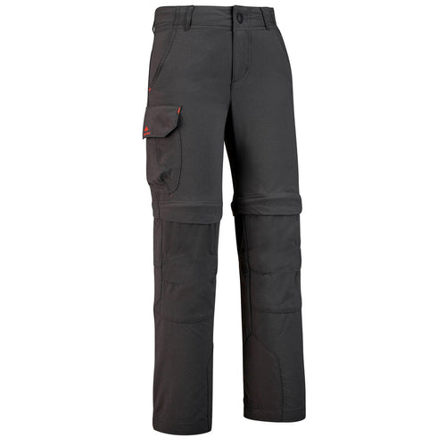 





Kids’ convertible hiking trousers, 7-15 years, MH500 - Black