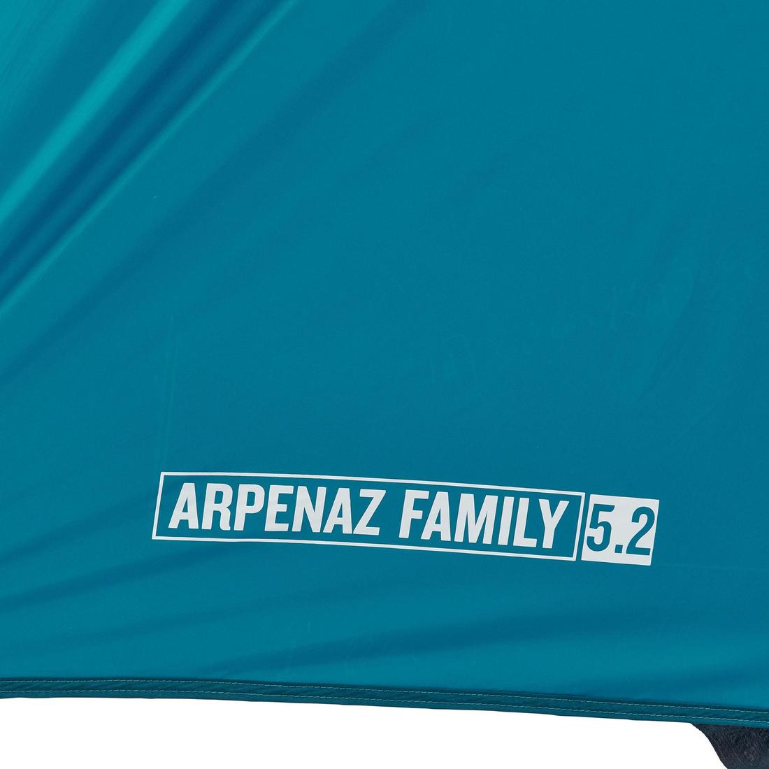 5 Man Blackout Tent With Poles - Arpenaz 5.2 F&B