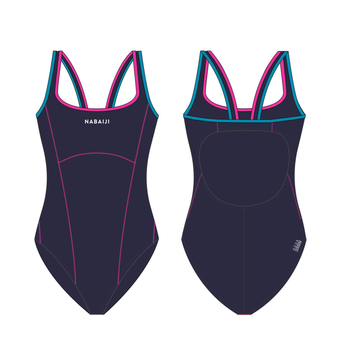 KAMYIE + 500 Girls' one-piece swimsuit