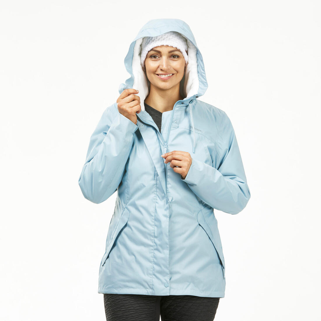 Women’s hiking waterproof winter jacket - SH500 -10°C