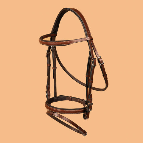 





Horse Riding Leather Hybrid Bridle With French Noseband For Horse & Pony 500