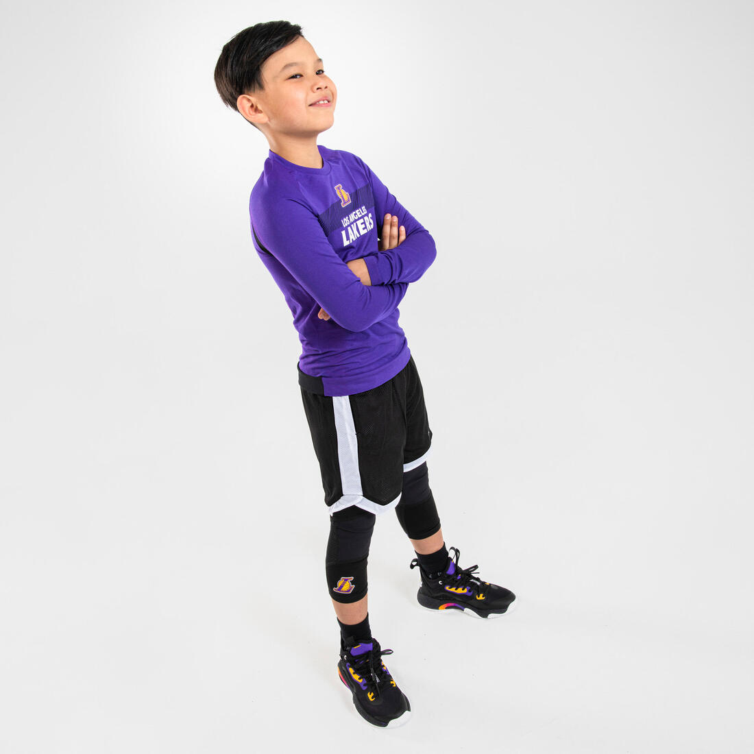 Kids' Basketball Shoes SE900 Mini Me - Black/NBA Los Angeles Lakers