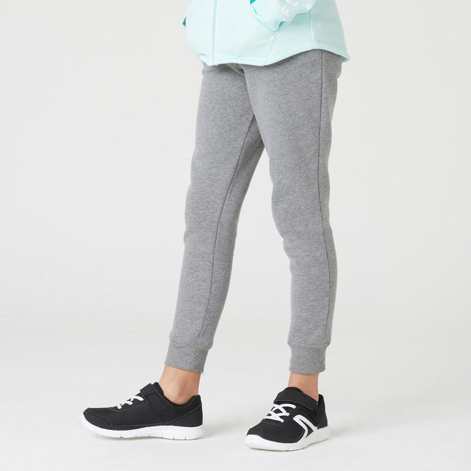 





Girls' Warm Jogging Bottoms 500 - Mid Grey Marl, photo 1 of 5