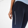 Kiprun Care Women's Breathable Running Cropped Bottoms - Black / blue