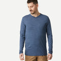 Men's long-sleeved Merino wool trekking t-shirt - TRAVEL 500