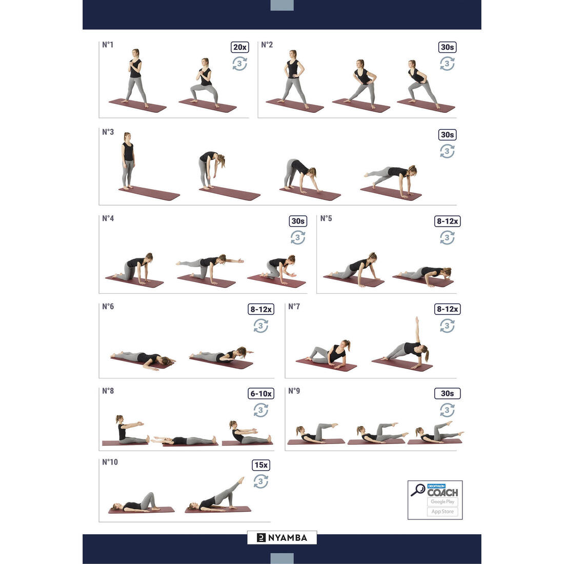 Pilates 15 mm Floor Mat Comfort M