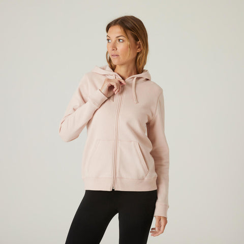 





Women's Zip-Up Fitness Hoodie 500 - Grey