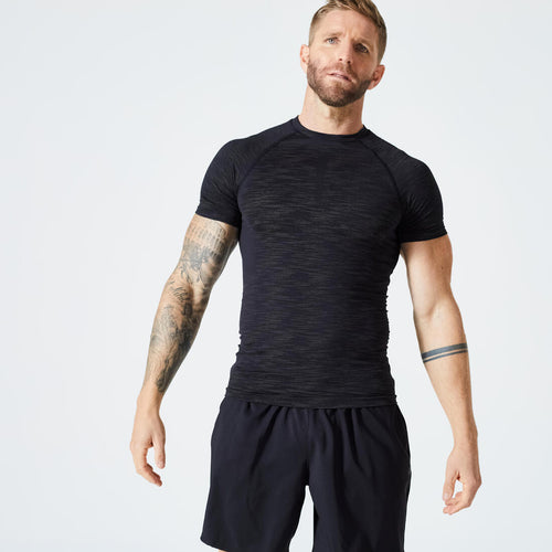 





Men's Breathable Short-Sleeved Crew Neck Weight Training Compression T-Shirt