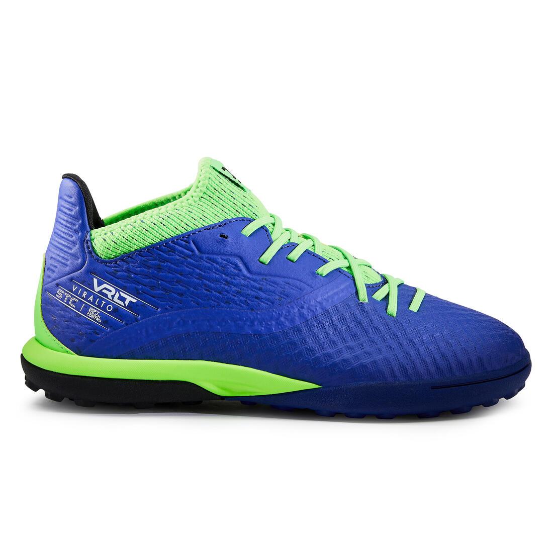 Kids' Hard Ground Football Boots Viralto III Turf TF - Blue/Green