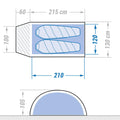 TROPICAL FREESTANDING TREKKING MOSQUITO NET TENT - 2 person