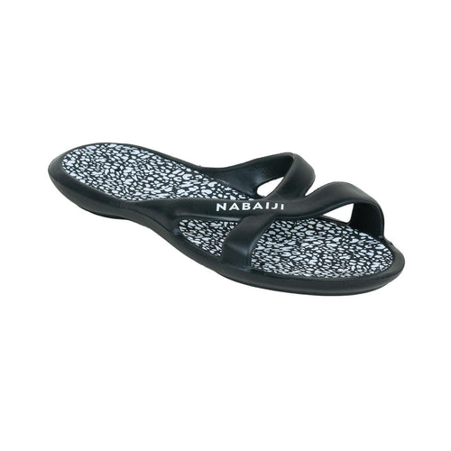 





Women's pool sandals Slap 500 Lea black White