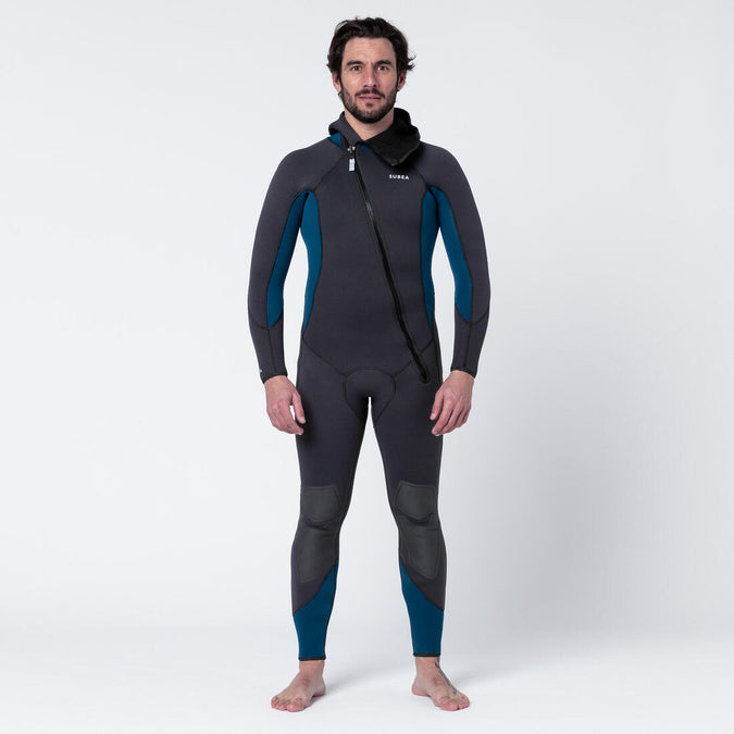 





Men's diving wetsuit 5 mm neoprene SCD 500 black and blue, photo 1 of 9