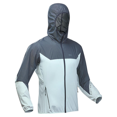 





Men’s fast hiking windbreaker jacket FH500 Helium Wind Grey