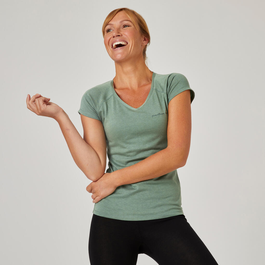 Women's Slim-Fit Fitness T-Shirt 500