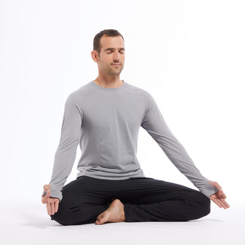





Seamless Long-Sleeved Gentle Yoga T-Shirt - Grey