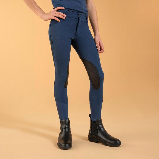 





Kids' Horse Riding Lightweight Mesh Jodhpurs with Grippy Suede Patches 500, photo 1 of 7