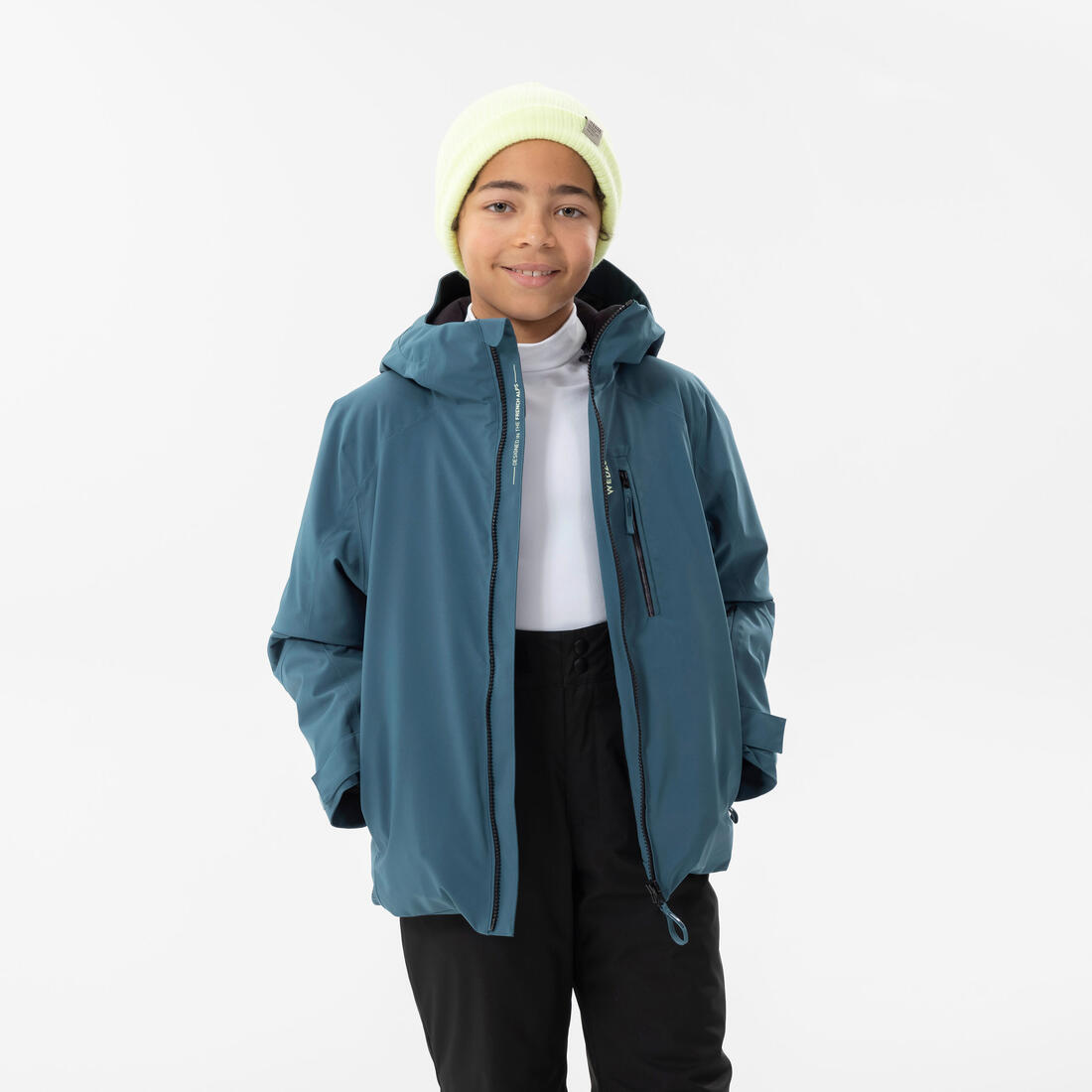 Kids’ warm and waterproof ski jacket 550 - blue