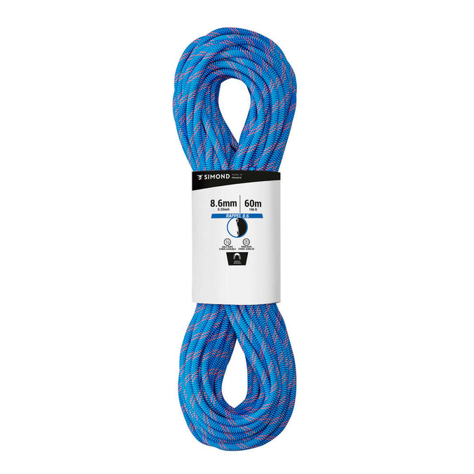 





Double climbing and mountaineering rope 8.6 mm x 60 m - RAPPEL 8.6 Blue, photo 1 of 6