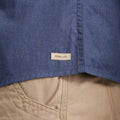 Men's short-sleeved trekking travel shirt - TRAVEL100 - Blue