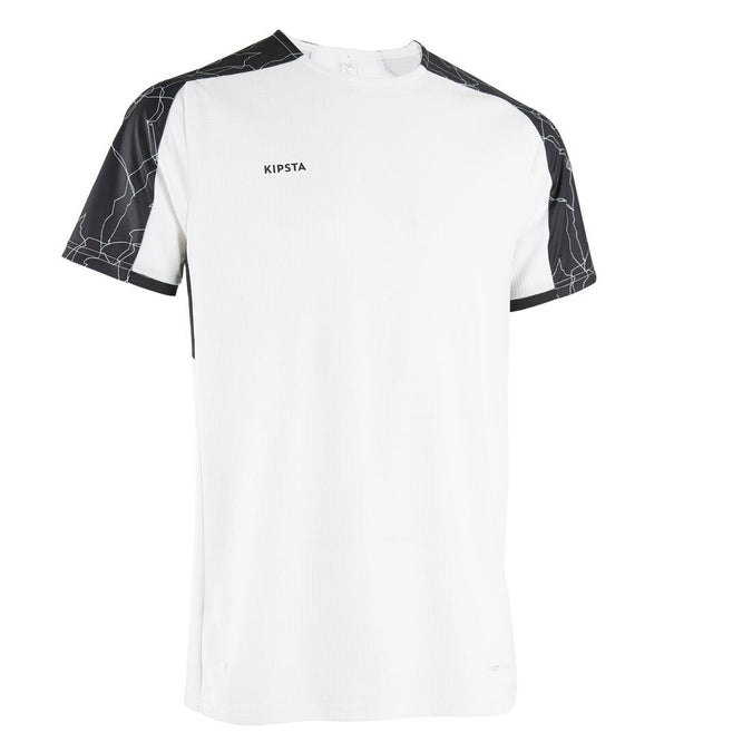 





Kids' Short-Sleeved Football Shirt Viralto Solo Classic - Black / Grey Stripes, photo 1 of 9