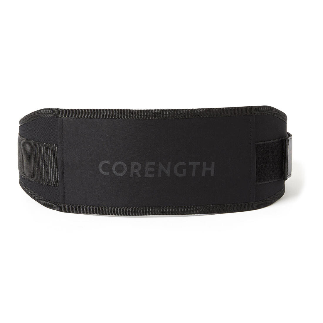 Weight Training Belt with Dual Nylon Closure - Black