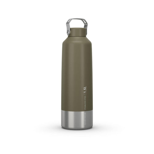 





1.5 L stainless steel flask with screw cap for hiking - Khaki