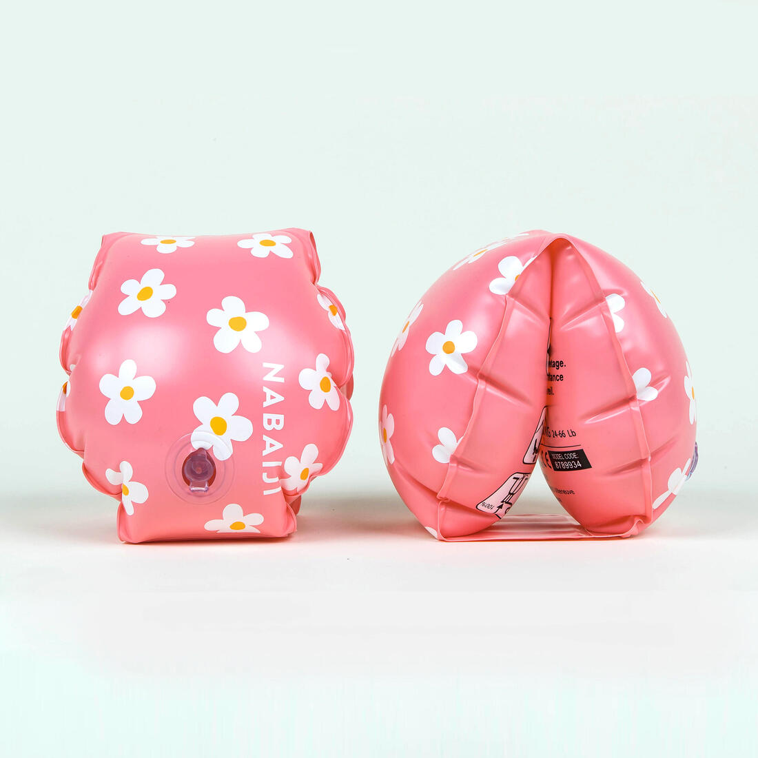Kids' Swimming armbands with "FLOWERS” print - 11-30 kg