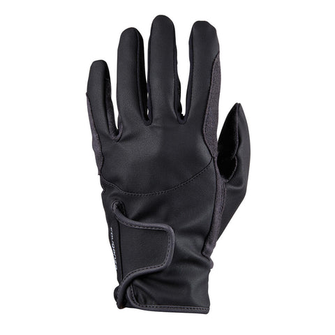 





500 Children's Horse Riding Gloves - Black/Grey