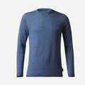 Men's long-sleeved Merino wool trekking t-shirt - TRAVEL 500