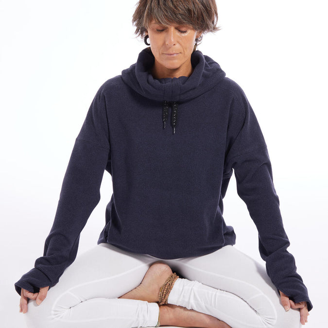 





Women's Relaxation Yoga Fleece Sweatshirt - Mottled Navy Blue, photo 1 of 8