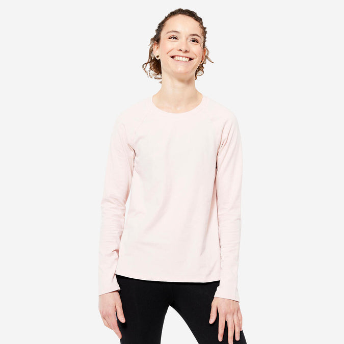





Women's Long-Sleeved Fitness T-Shirt 500 - Pink, photo 1 of 6